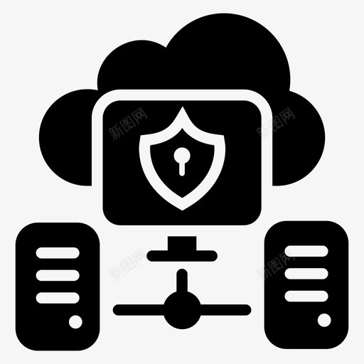 云数据安全云计算云托管图标svg_新图网 https://ixintu.com 云计算 保护 图标 字形 安全 托管 数据 服务