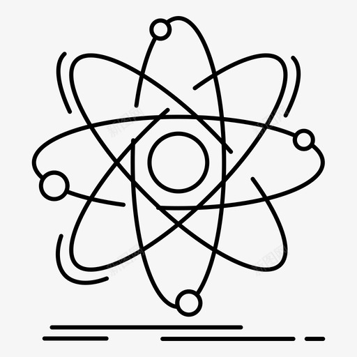 原子化学核图标svg_新图网 https://ixintu.com 化学 原子 收集 月收 核物理 界面 科学 网络
