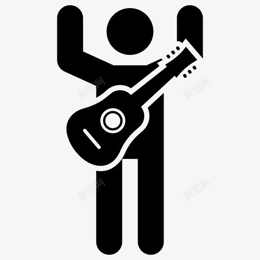 吉他手女艺人音乐家图标svg_新图网 https://ixintu.com 吉他手 形图 摇滚 明星 艺人 象形 音乐家