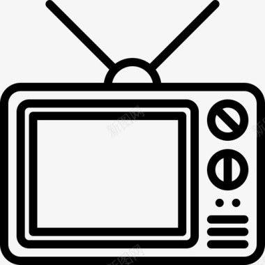 电视旧设备线性图标图标