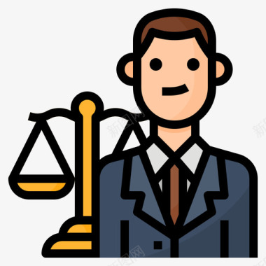 律师职业13直系肤色图标图标