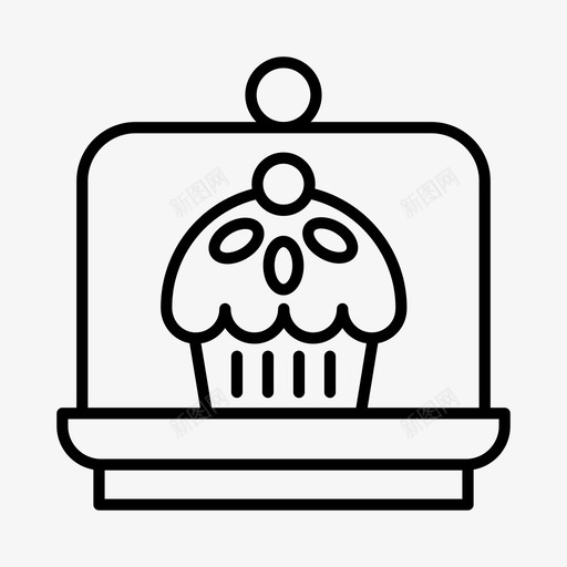 糕点蛋糕摊甜点图标svg_新图网 https://ixintu.com 甜点 糕点 蛋糕 食物 高茶
