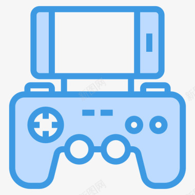 移动游戏游戏控制器11蓝色图标图标