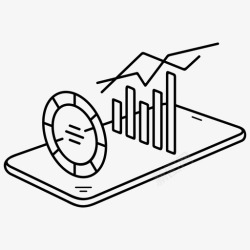 移动统计分析移动统计分析移动图表图标高清图片