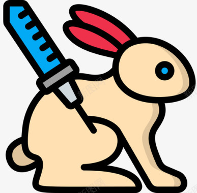 兔遗传学与生物工程5线性颜色图标图标