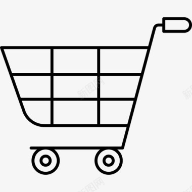 购物车购物篮支付在线银行线路图标图标