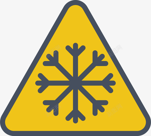 雪警告标志5平坦图标svg_新图网 https://ixintu.com 平坦 标志 警告