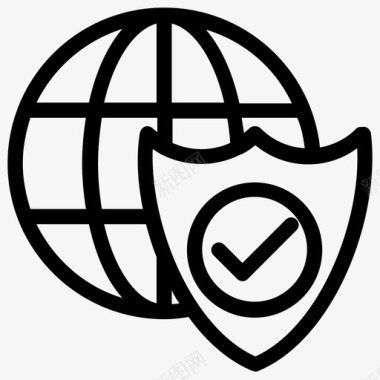 全球安全防病毒网络安全图标图标
