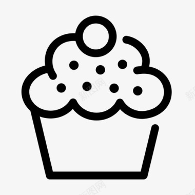 纸杯蛋糕生日食物图标图标
