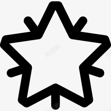 星型ui超基本线性图标图标