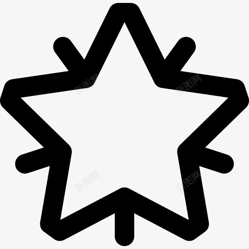 星型ui超基本线性图标svg_新图网 https://ixintu.com 基本 星型 线性