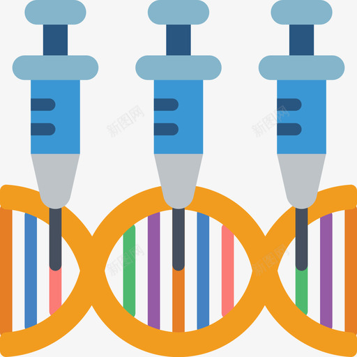 Dna遗传学和生物工程8平面图图标svg_新图网 https://ixintu.com Dna 平面图 生物工程 遗传学