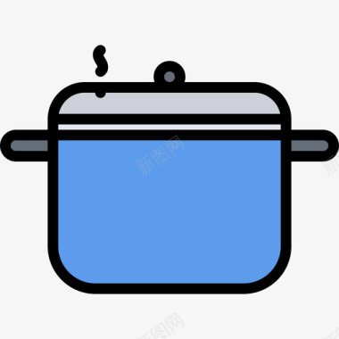 锅厨房100彩色图标图标