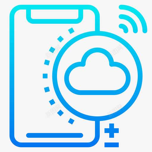 云智能手机28渐变图标svg_新图网 https://ixintu.com 手机 智能 渐变