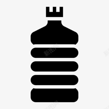 水瓶瓶子和容器1填充图标图标