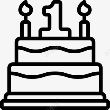 生日蛋糕家庭49直系图标图标