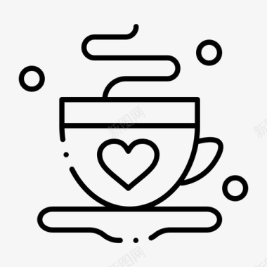 杯子咖啡爱情图标图标