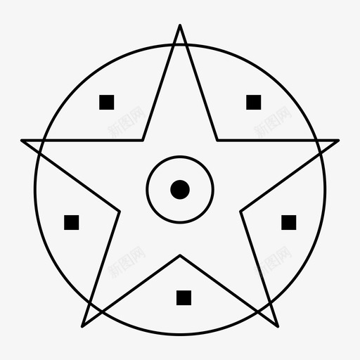 五角星项目撒旦图标svg_新图网 https://ixintu.com 五角星 撒旦 收集 星网 月收 界面 网络 项目