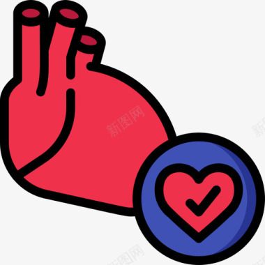 心脏戒烟11线性颜色图标图标