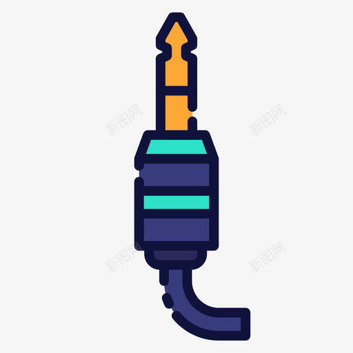 音频插孔电视36线性彩色图标svg_新图网 https://ixintu.com 彩色 插孔 电视 线性 音频