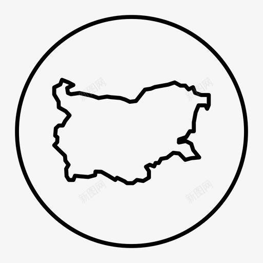 保加利亚地图欧洲地理图标svg_新图网 https://ixintu.com 保加利亚 地图 地理 欧洲 索非亚