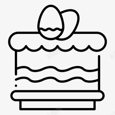 蛋糕复活节吃图标图标
