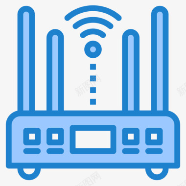 Wifi智能技术17蓝色图标图标