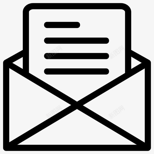 打开的电子邮件商务文件信封中的文件图标svg_新图网 https://ixintu.com 中的 书写 信封 商务 在线 复制 打开 按摩 文件 电子邮件 线图