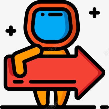 宇航员宇航员1线性颜色图标图标