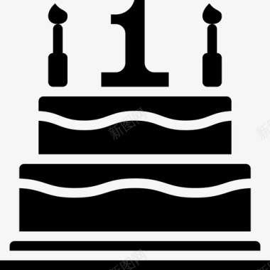 生日蛋糕家庭48填充图标图标