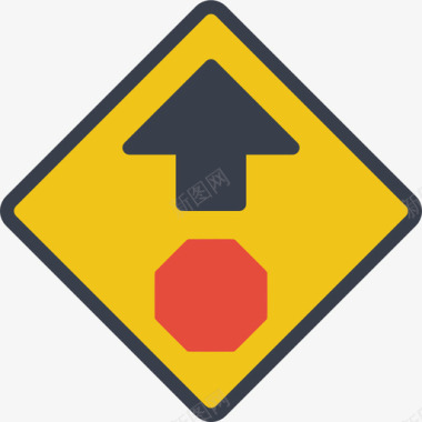 停车美国路标4号平坦图标图标