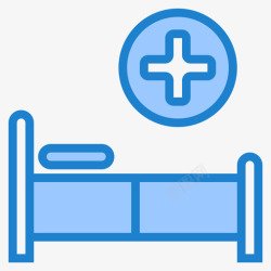 医用床床医用180蓝色图标高清图片