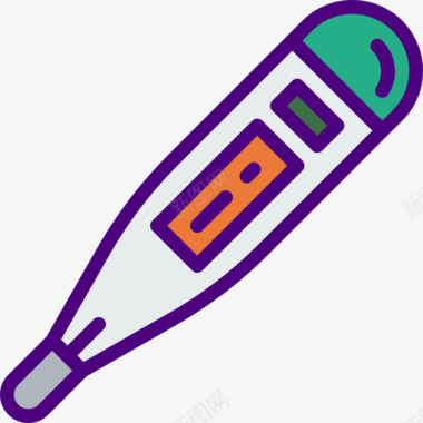 温度计医用186线性颜色图标图标