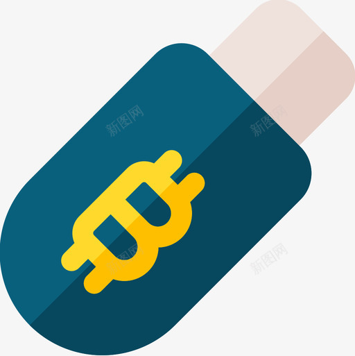 Pendrive比特币123扁平图标svg_新图网 https://ixintu.com Pendrive 扁平 比特