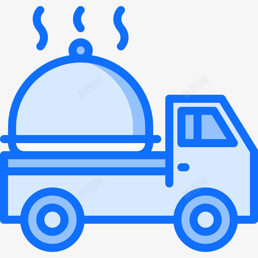 送货车食品运送52蓝色图标svg_新图网 https://ixintu.com 蓝色 货车 运送 送货 食品