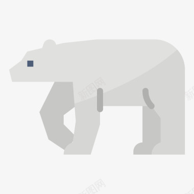 北极熊全球变暖14平坦图标图标