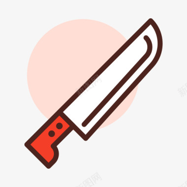 刀烧烤29线颜色图标图标