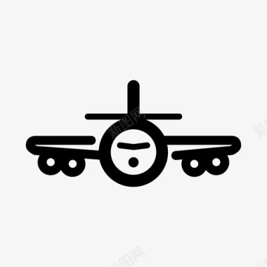 飞机背包客飞行图标图标