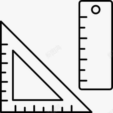 尺教育几何图标图标
