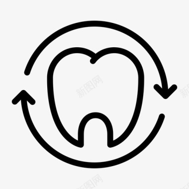 回收牙齿护理牙齿图标图标