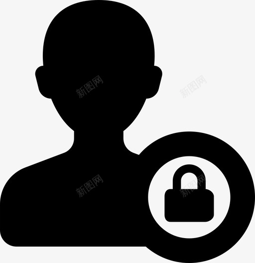 用户锁定锁定用户隐私图标svg_新图网 https://ixintu.com 用户 界面 私有 网络 锁定 隐私