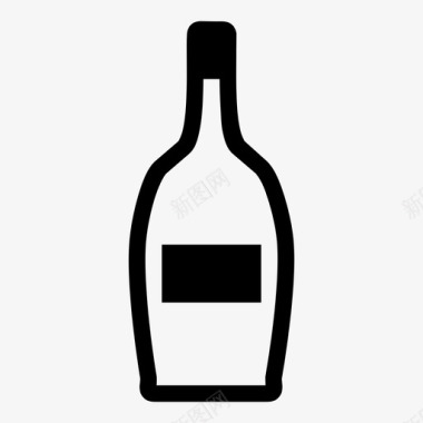 圆形瓶酒精饮料酒吧图标图标