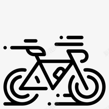 自行车运动162直线型图标图标