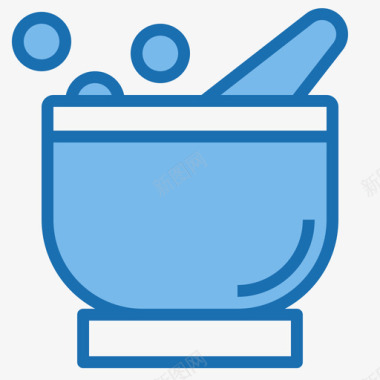 砂浆厨房92蓝色图标图标