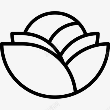 卷心菜水果和蔬菜39直生图标图标