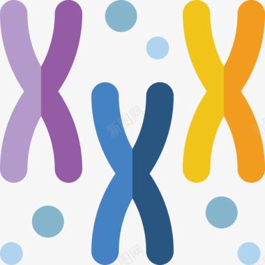 染色体遗传学和生物工程8扁平图标图标