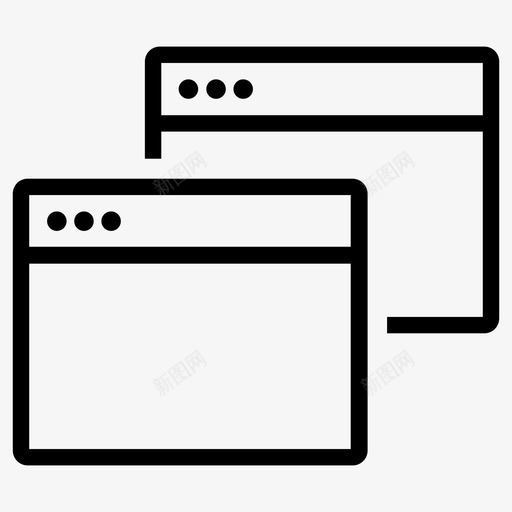 选项卡浏览器新选项卡图标svg_新图网 https://ixintu.com web windows 新选项 浏览器 选项