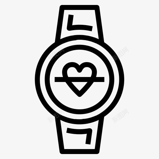 智能手表设备健身跟踪器图标svg_新图网 https://ixintu.com 健身 健身房 手表 智能 设备 跟踪 运动