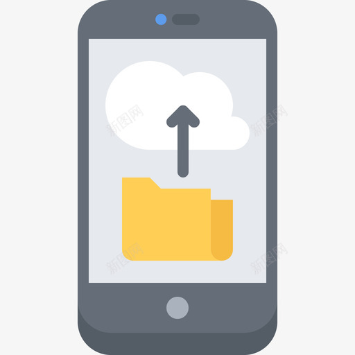 云存储电话33扁平图标svg_新图网 https://ixintu.com 存储 扁平 电话