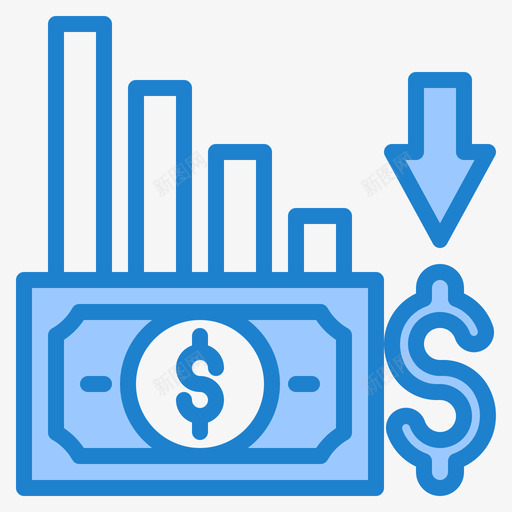 金钱金融170蓝色图标svg_新图网 https://ixintu.com 蓝色 金融 金钱